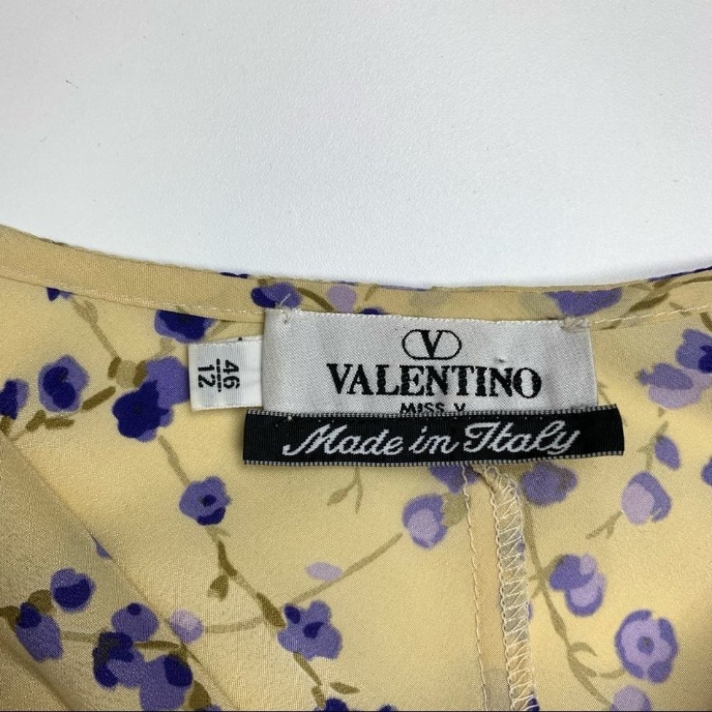 Valentino Miss V Yellow Sleeveless Tank